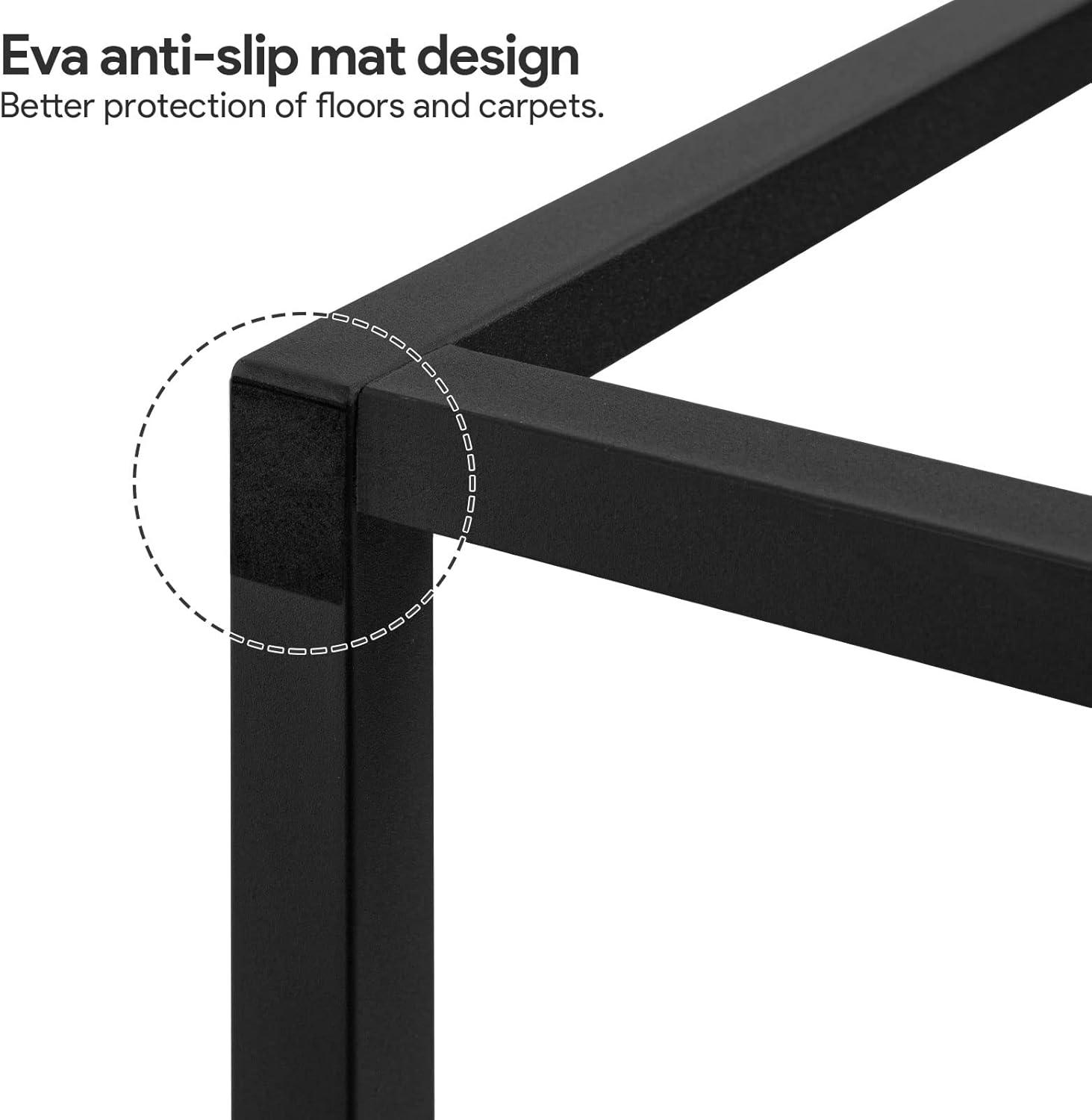 imageHOOBRO Dining Bench 472 Inch Industrial Style Kitchen Table Bench Steel Frame Easy to Assemble for Kitchen Dining Room Charcoal Gray and Black BC12CD01Rustic Brown and Black
