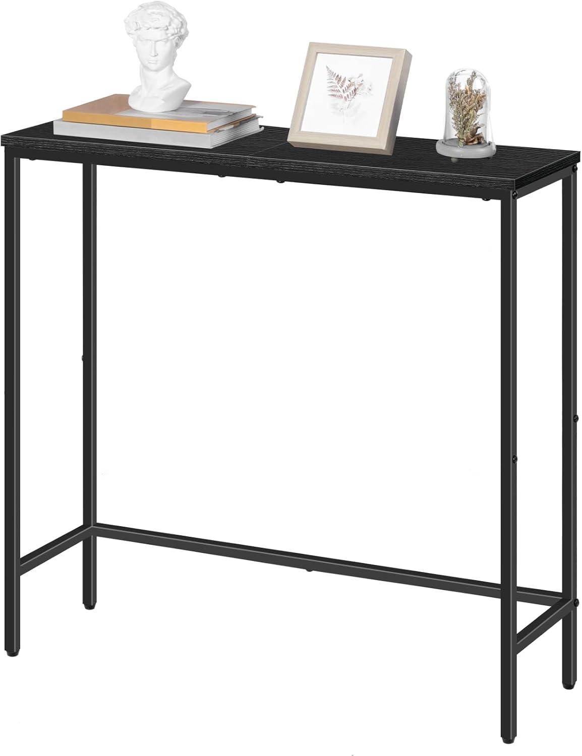 imageHOOBRO Narrow Console Table 295 Small Entryway Table Thin Sofa Table Side Table Display Table for Hallway Bedroom Living Room Foyer White WW75XG01Black