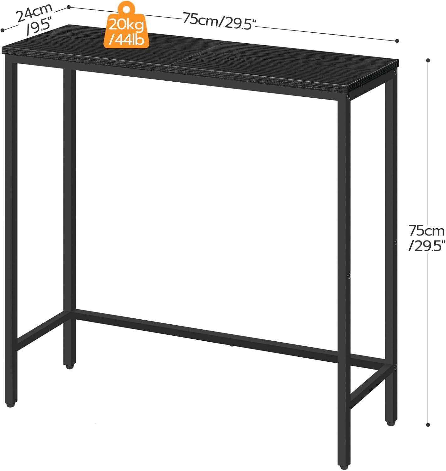 imageHOOBRO Narrow Console Table 295 Small Entryway Table Thin Sofa Table Side Table Display Table for Hallway Bedroom Living Room Foyer White WW75XG01Black
