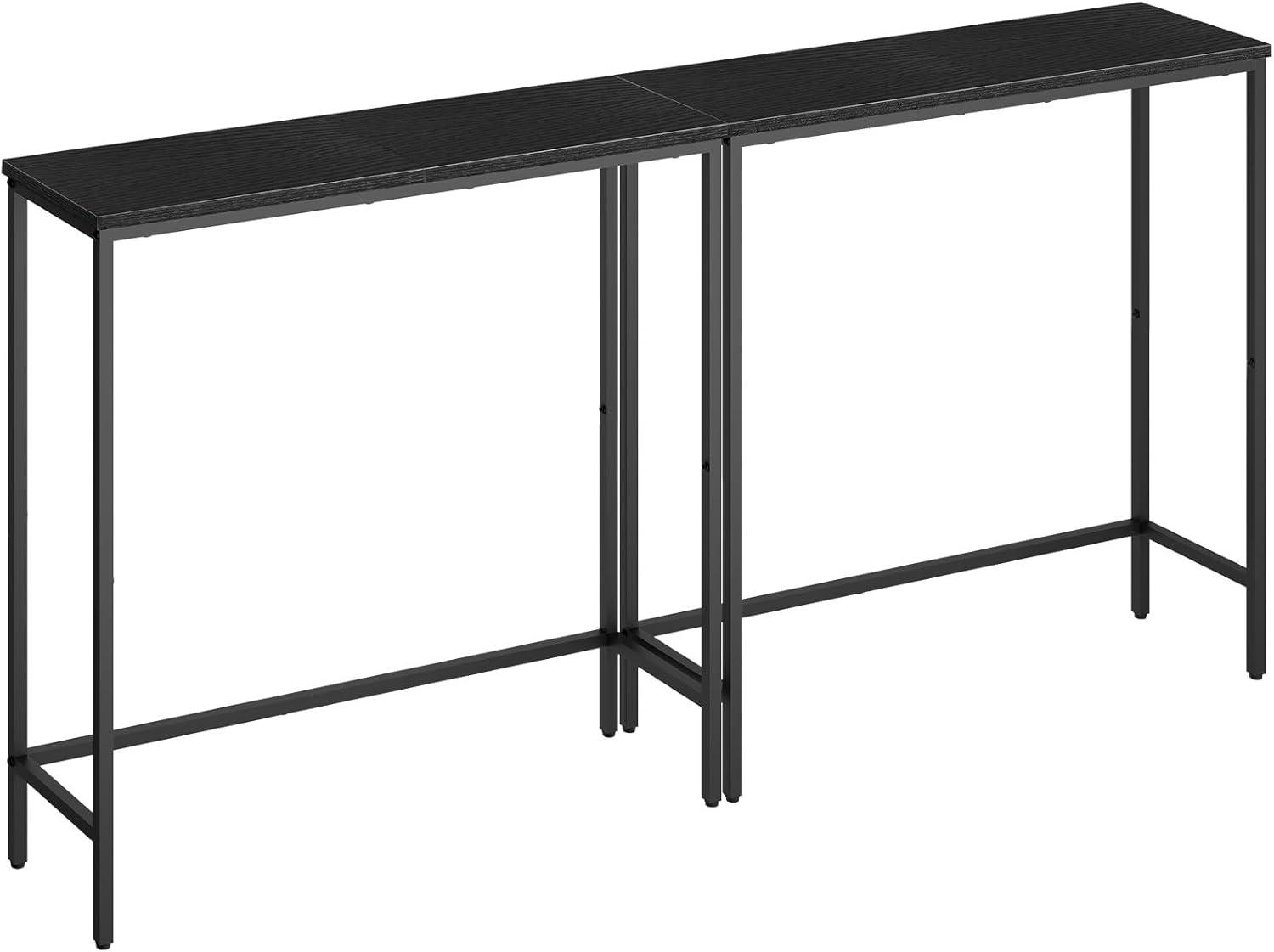 imageHOOBRO Narrow Console Table 295 Small Entryway Table Thin Sofa Table Side Table Display Table for Hallway Bedroom Living Room Foyer White WW75XG01Black