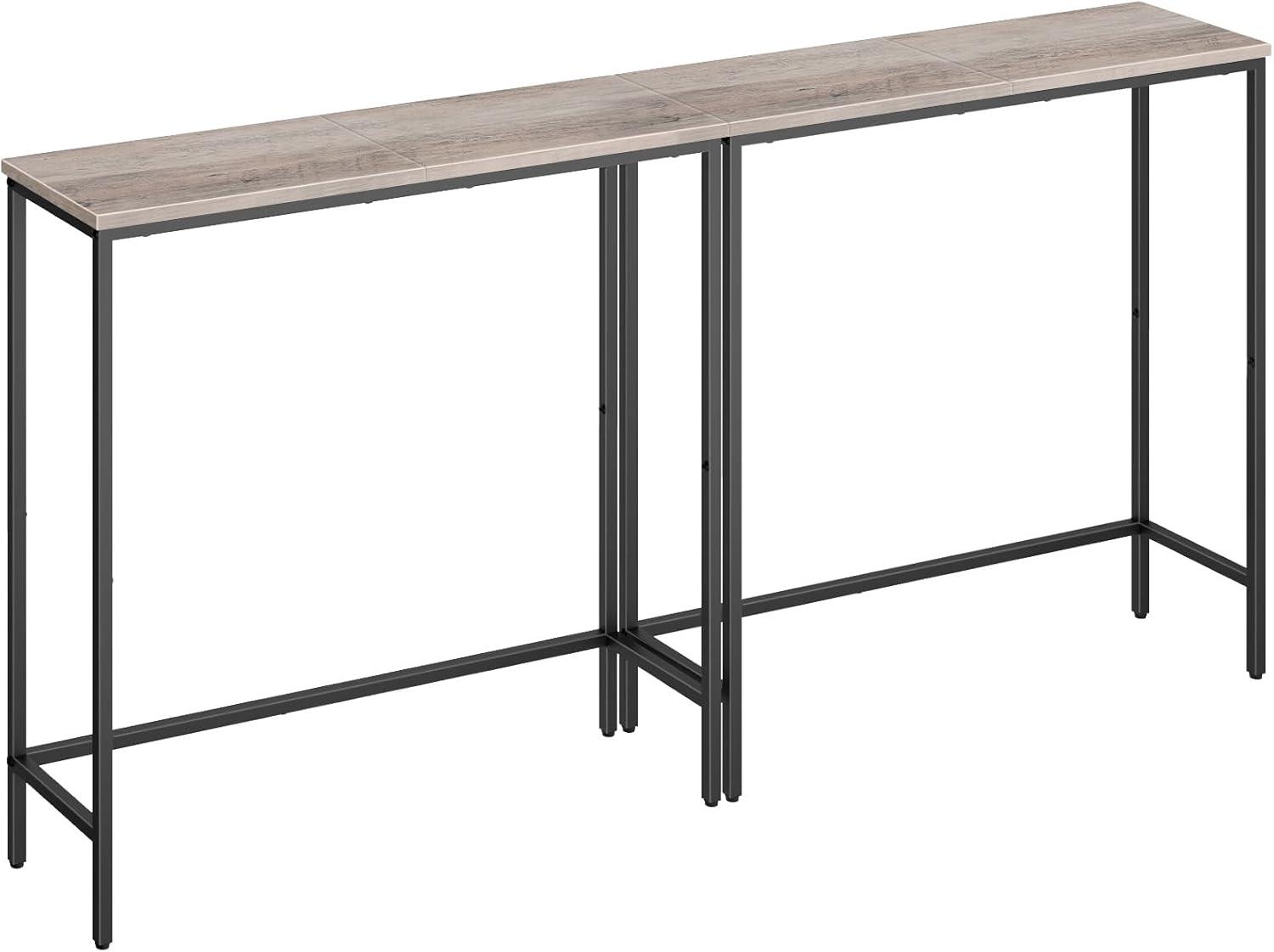 imageHOOBRO Narrow Console Table 295 Small Entryway Table Thin Sofa Table Side Table Display Table for Hallway Bedroom Living Room Foyer White WW75XG01Greige Black