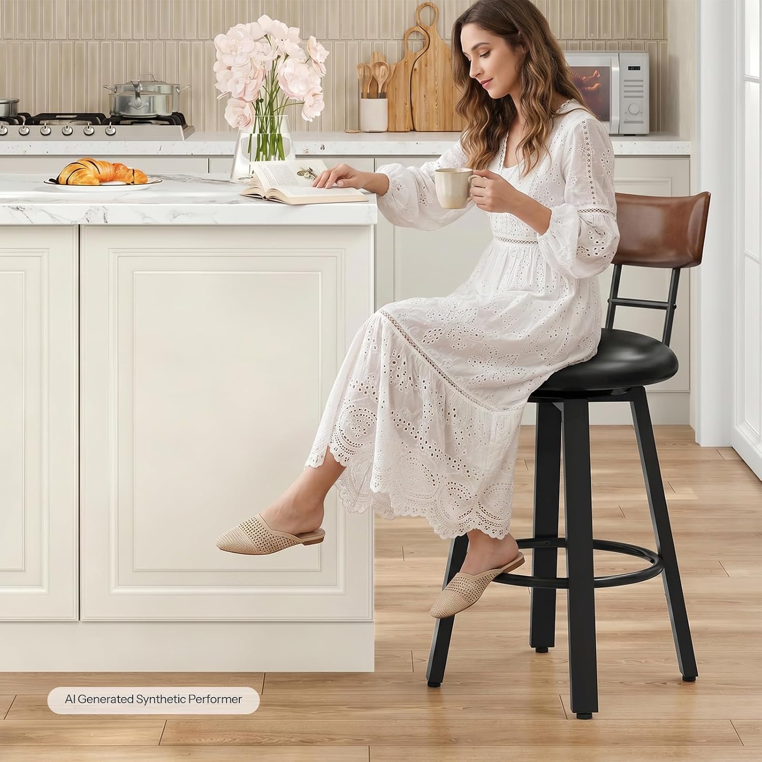 image:imageHOOBRO Bar Stools 360 Swivel Bar Stools Set of 2 256 Counter Height Bar Chairs Counter height stoolsTall counter height bar stoolsBarstoolsCounter stools