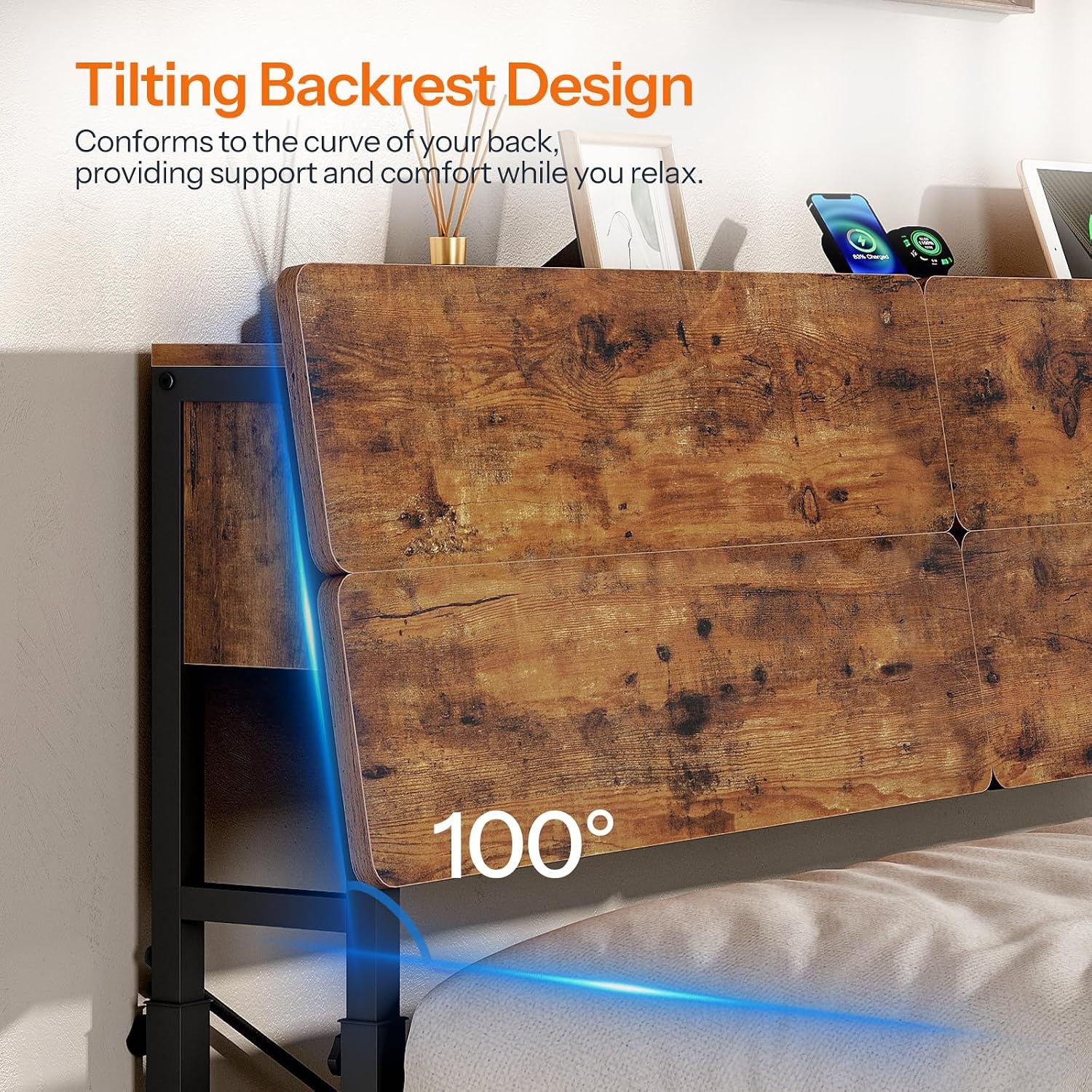 image:imageHOOBRO HeightAdjustable Headboard with Outlets Headboard Queen Size OnlyFull