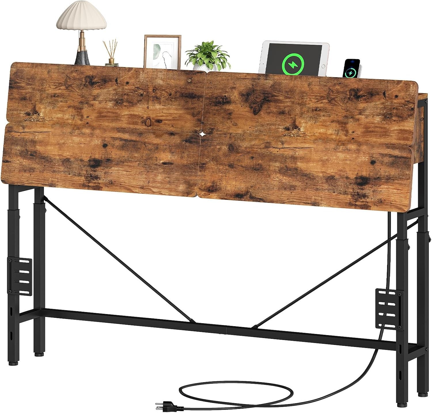 image:imageHOOBRO HeightAdjustable Headboard with Outlets Headboard Queen Size OnlyQueen